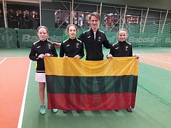 Lietuvos U12 mergaičių teniso rinktinė neįveikė Winter Cup kvalifikacinio barjero